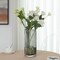 Set of 2 Square Frosted Clear Glass Table Vase - A Timeless Centerpiece for Dining Tables, Living Rooms, Bedrooms, Hotel Reception Areas and Conference Rooms, Ideal for Weddings and Special Occassions